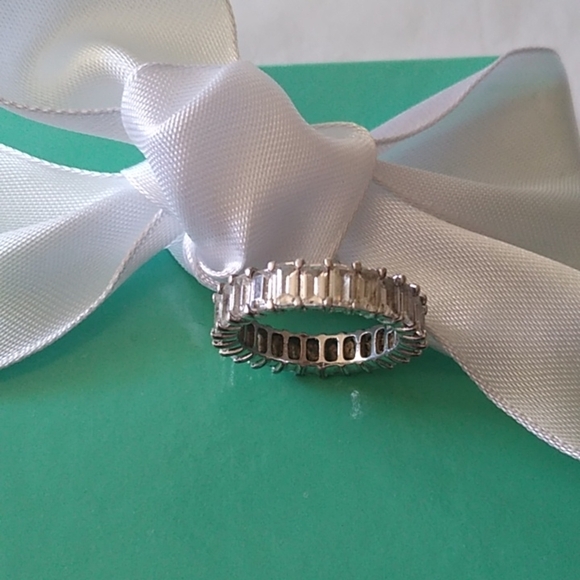 Glamorous Baguette CZ Eternity Band Ring, Size 9.25 main image 3